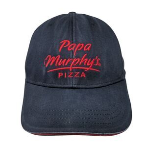 Papa Murphy's Pizza Strapback Hat Blue OSFA Embroidered Employee Crew Cap Crest